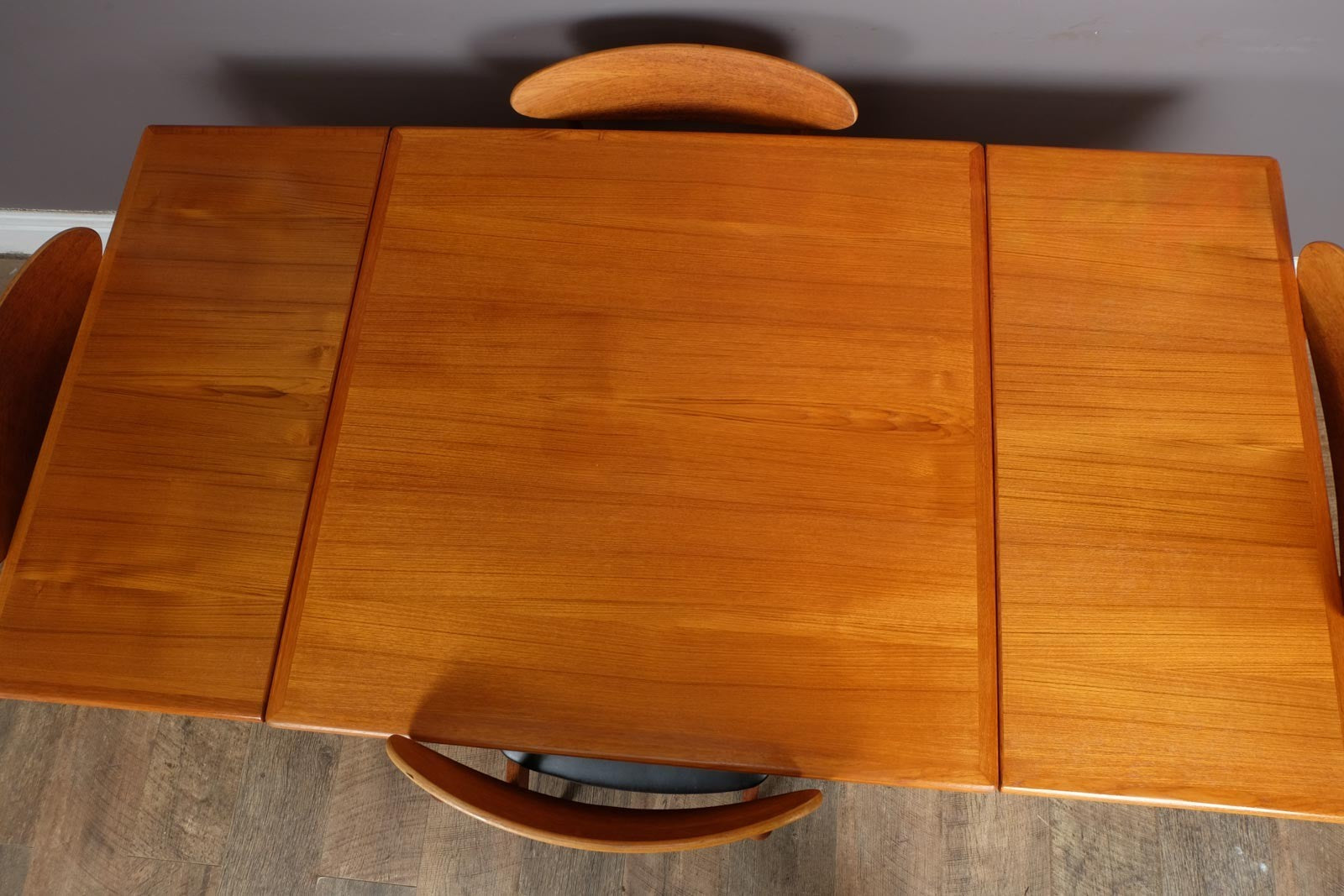 Vintage Small Danish Teak Extending Dining Table and 4 Chairs