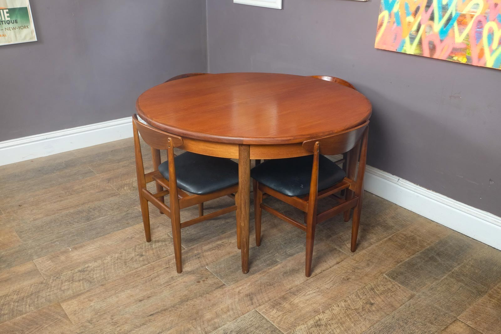 Vintage Retro Mid Century G Plan Fresco Teak Dining Table and 4 Chairs