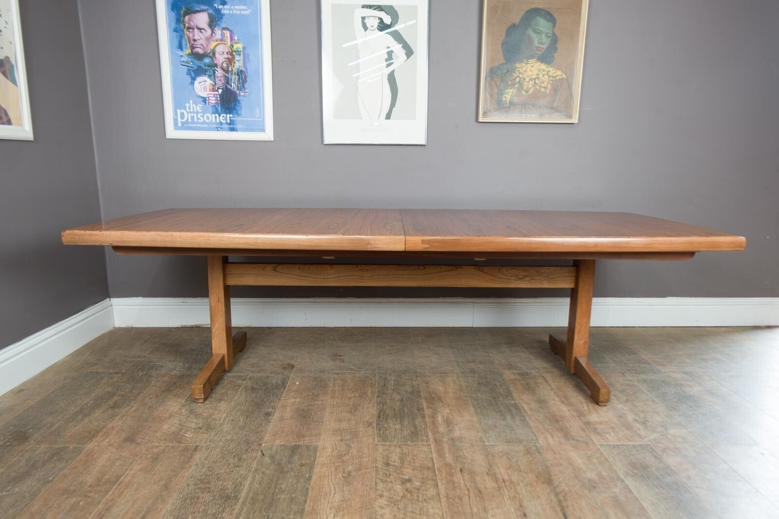 Large Vintage Danish Rosewood Dining Table - Koefoeds Hornslett