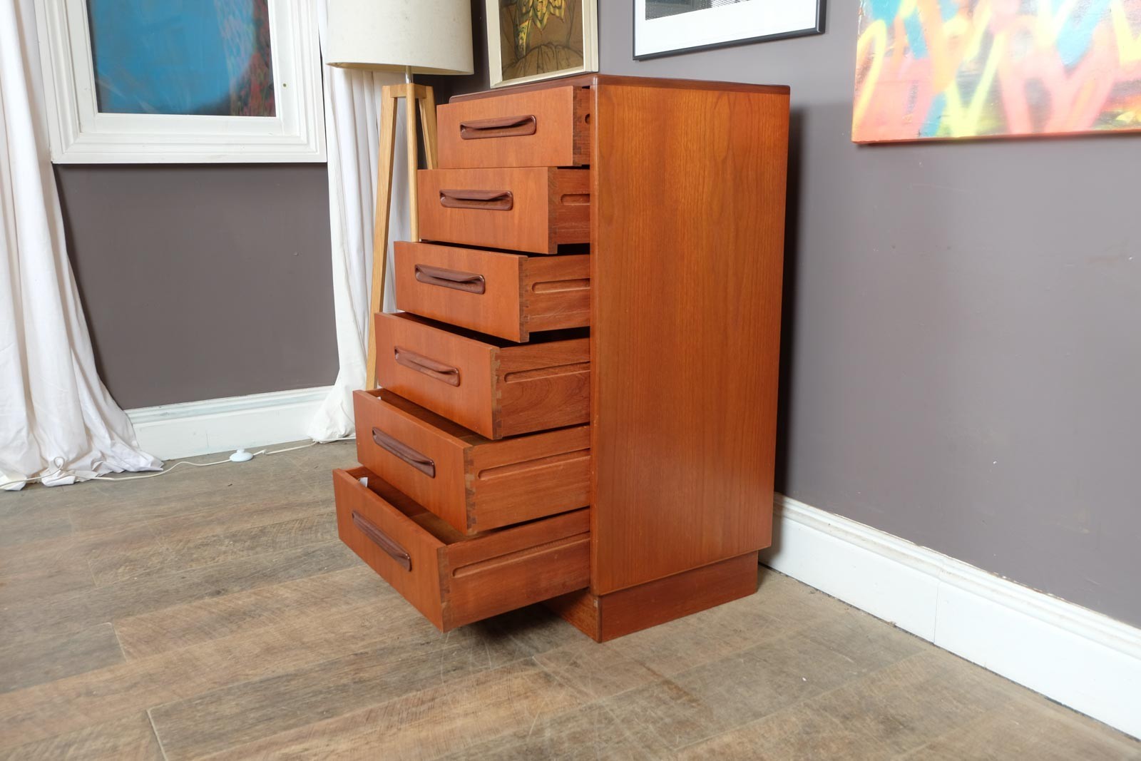 Vintage Retro G Plan Fresco Teak Tall Boy Chest of Drawers