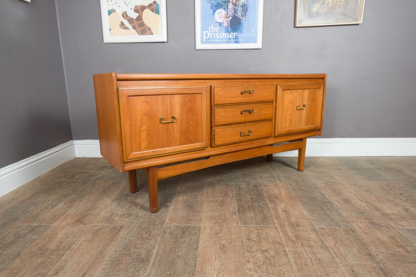 Vintage Retro Mid Century Teak Scandi Sideboard