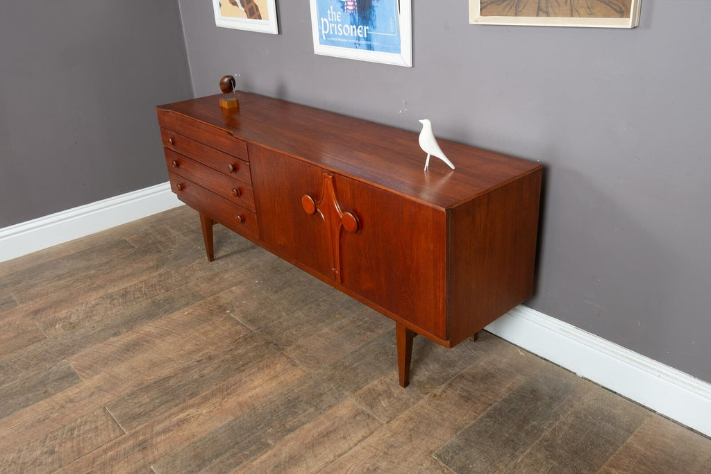 Vintage Retro Small Dark Teak Sideboard by Beautility