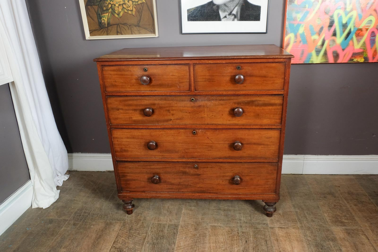 Vintage Retro Antique Mahogany Chest of Drawers