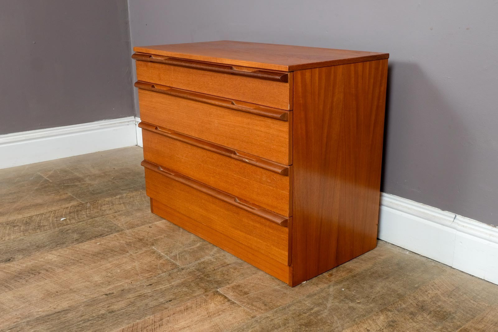 Vintage Mid Century Teak Chest of Drawers by Avalon