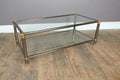 Vintage Retro Chrome and Brass 1970s Coffee Table