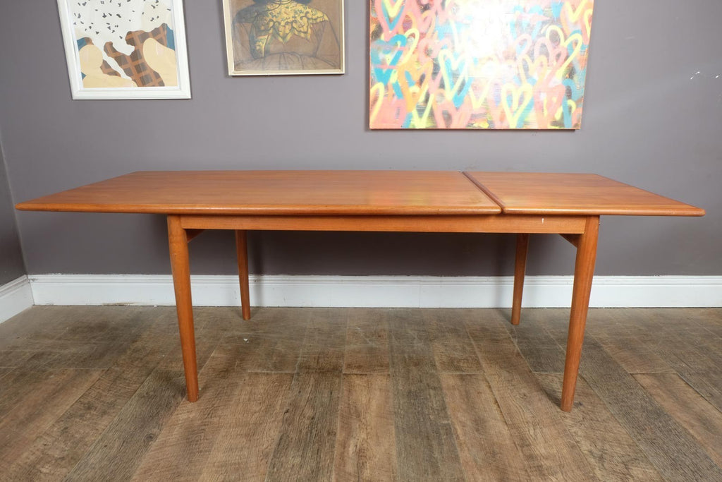 Vintage Retro Danish Teak Extending Dining Table by Gudme mobel Fabrik