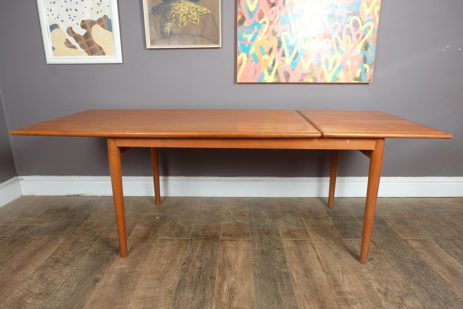 Vintage Retro Danish Teak Extending Dining Table by Gudme mobel Fabrik