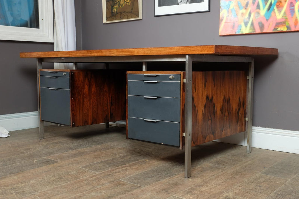 Vintage Retro Mid Century Rosewood Desk by Koenig + Neurath