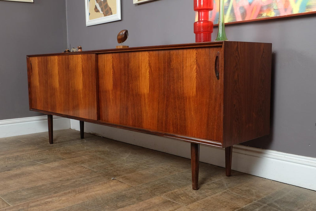 Vintage Retro Large Danish Rosewood Sideboard by E. Pedersen & Søn