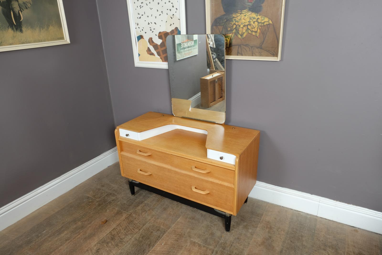 Vintage G Plan Chine White Dressing Table