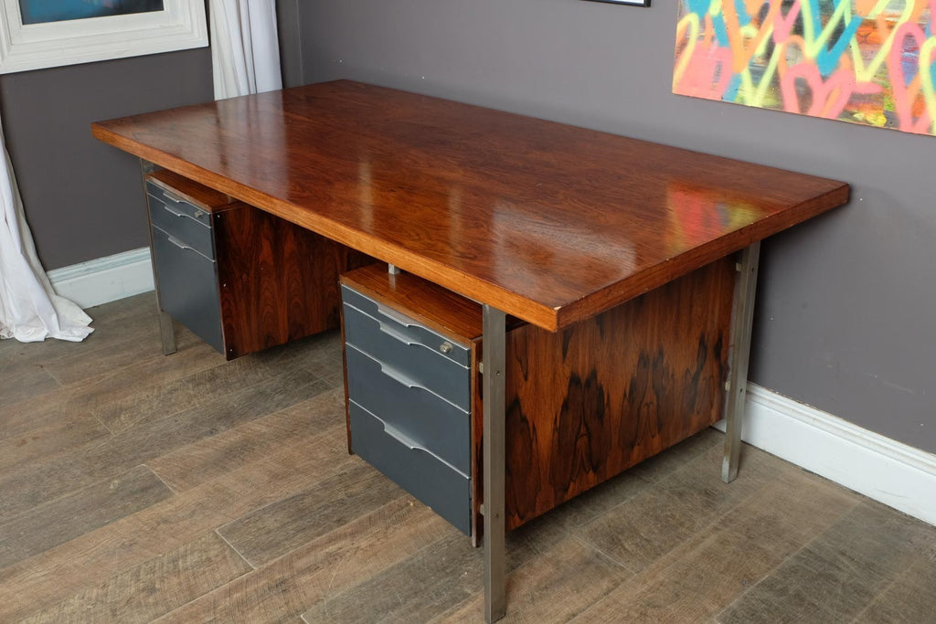 Vintage Retro Mid Century Rosewood Desk by Koenig + Neurath