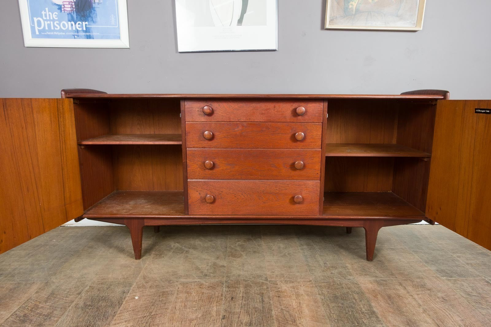 Vintage Retro Mid Century Volnay Afromosia Sideboard by Younger