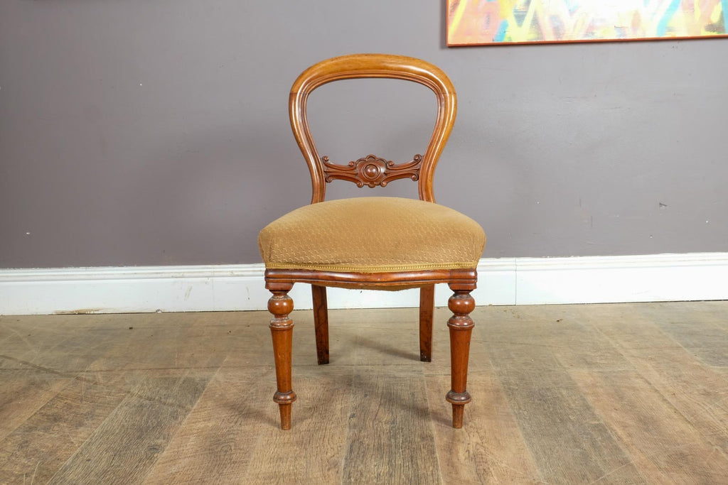 Vintage Pair of Antique Victorian Balloon Back Chairs
