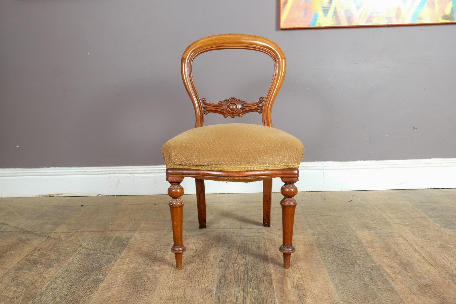 Vintage Pair of Antique Victorian Balloon Back Chairs
