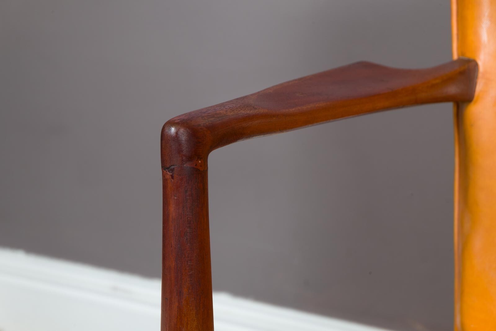 Vintage Retro Teak and Vinyl Side Chair