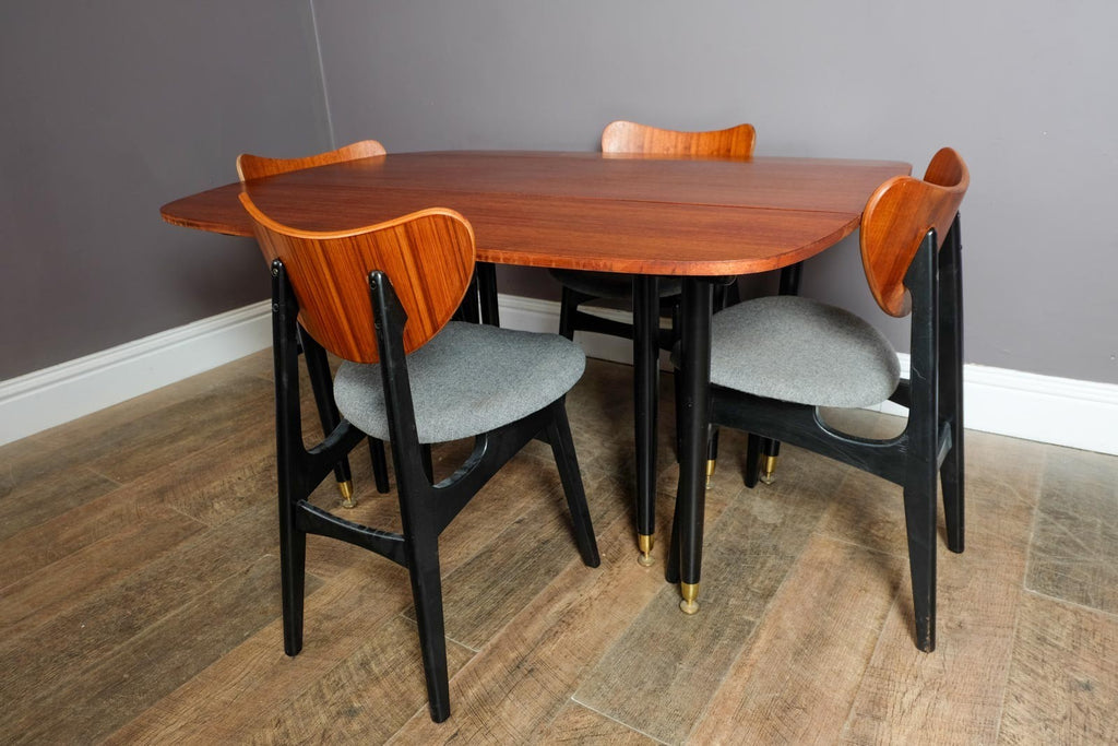 Vintage Retro G Plan Librenza Drop Leaf Dining Table and 4 Butterfly Chairs