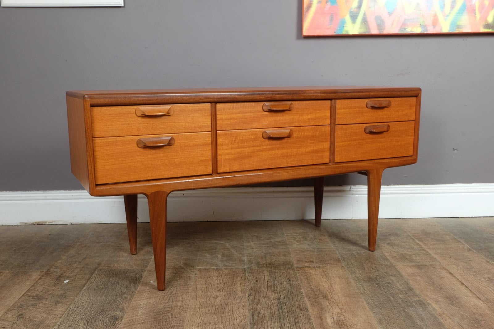 Vintage Mid Century Sequence Teak Chest of Drawers by Younger