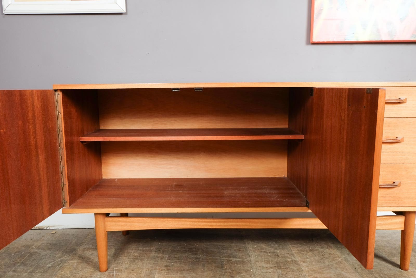 Vintage Retro Small Mid Century Teak Sideboard