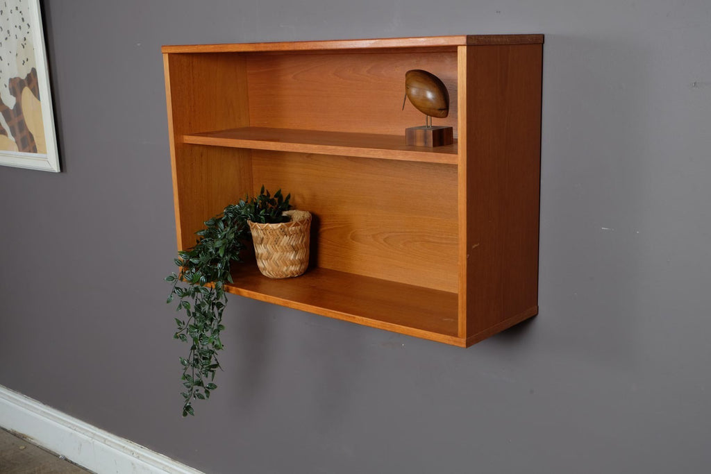 Vintage Retro Beaver and Tapley Teak Floating Shelf Unit