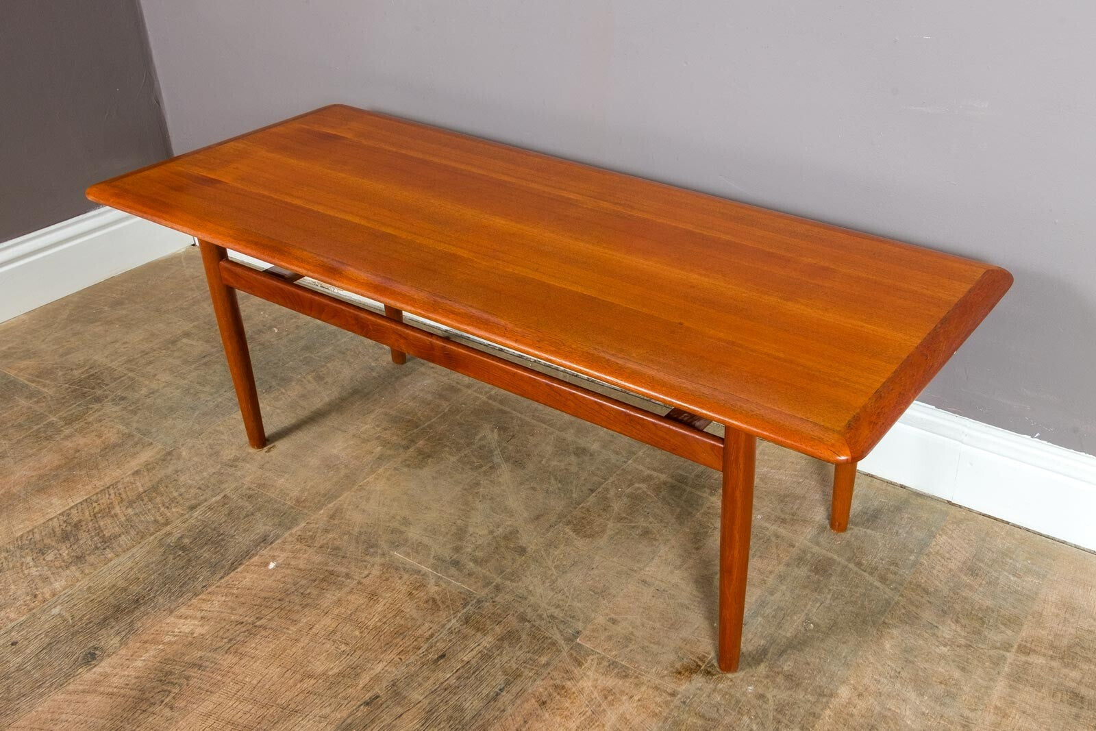 Vintage Large Danish Teak Coffee Table Mid Century