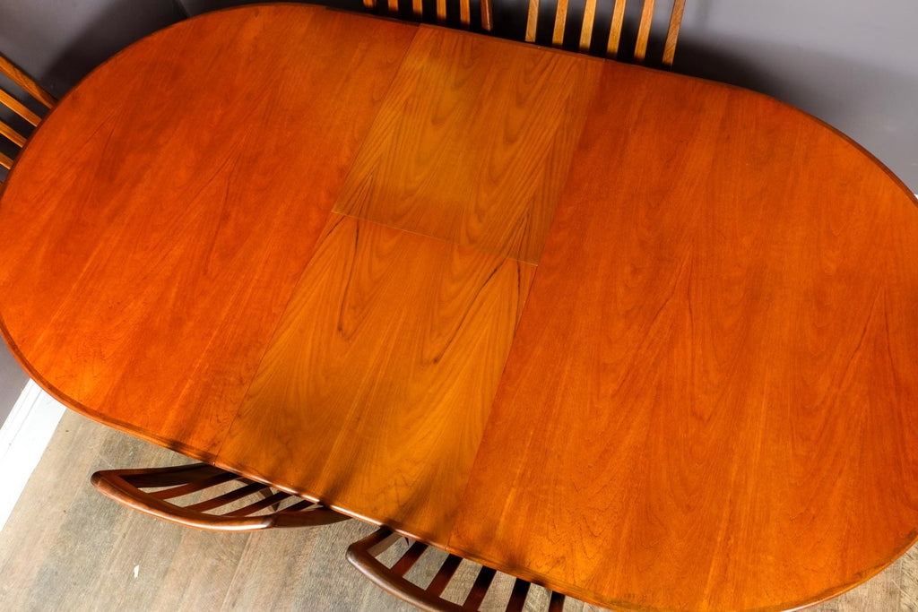 Vintage Retro G Plan Fresco Oval Dining Table and 6 High Back Chairs VB Wilkins