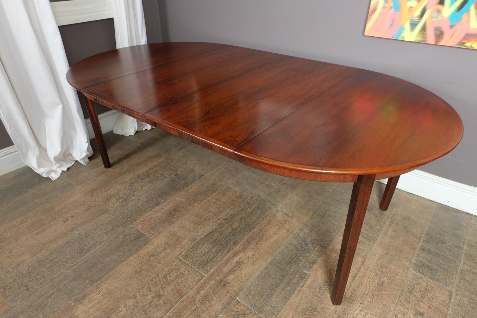 Vintage Retro Danish Rosewood Extending Dining Table