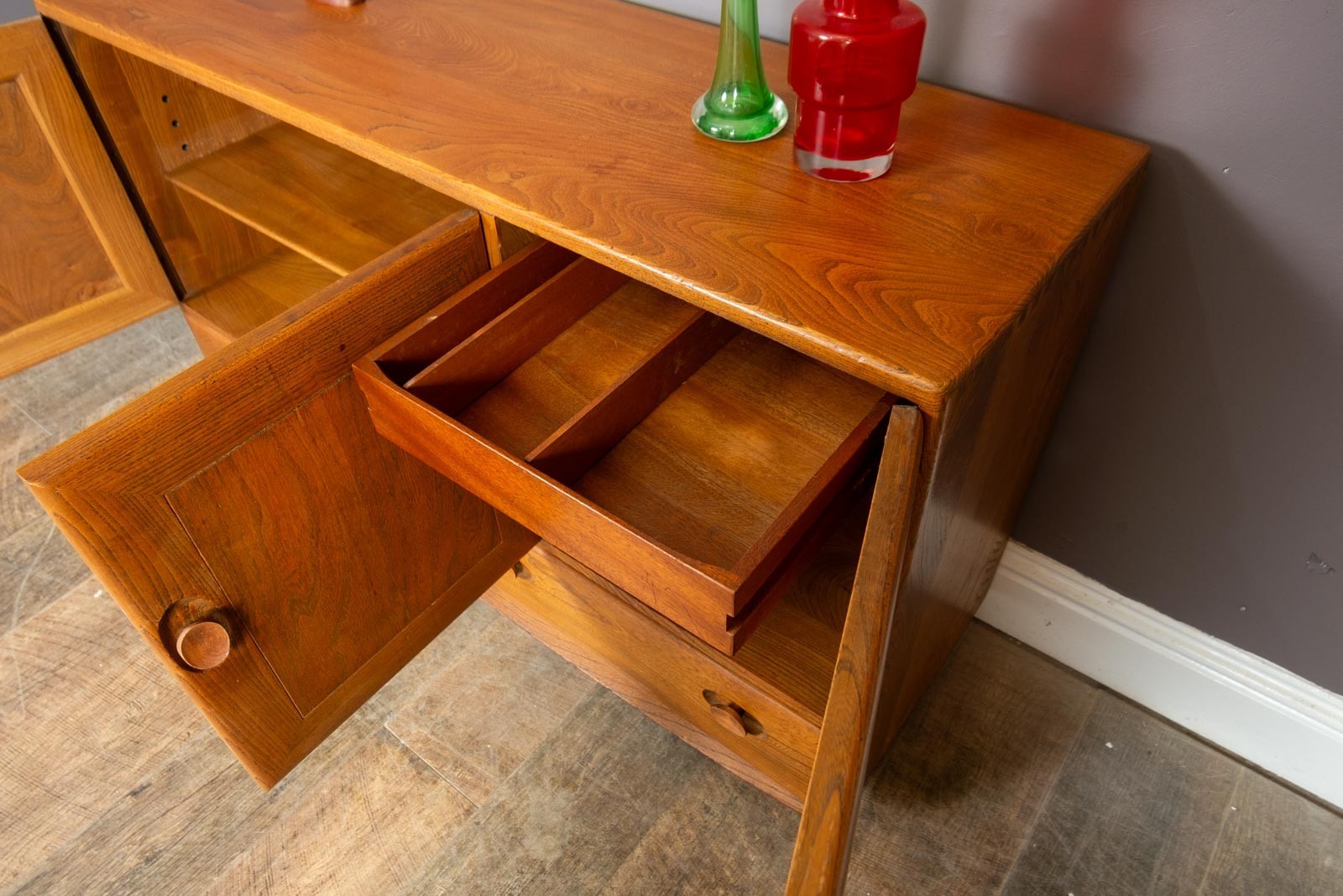 Vintage Retro Ercol Light Elm Sideboard Model 468