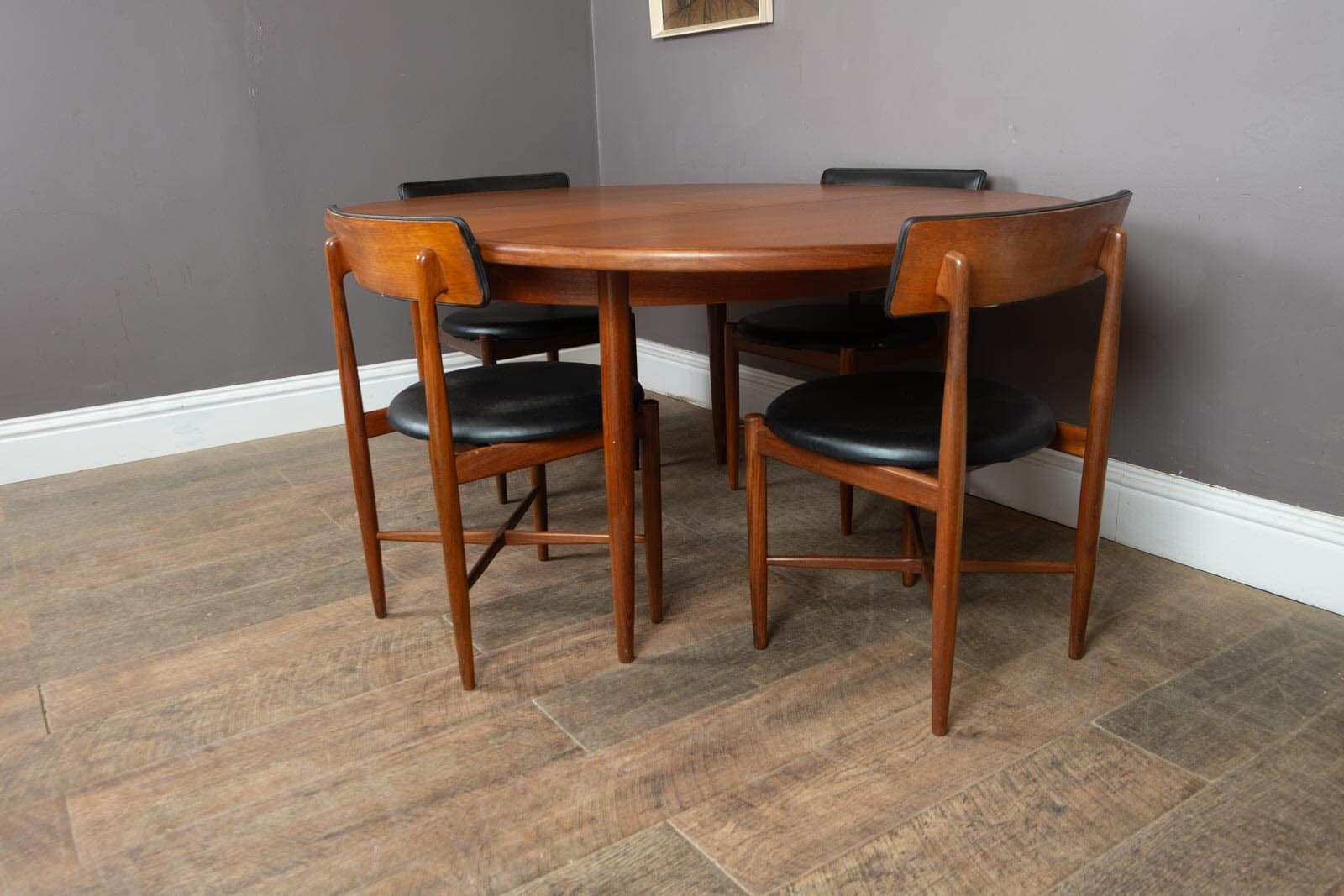 Vintage G Plan Fresco Extending Dining Table and 4 Chairs VB Wilkins