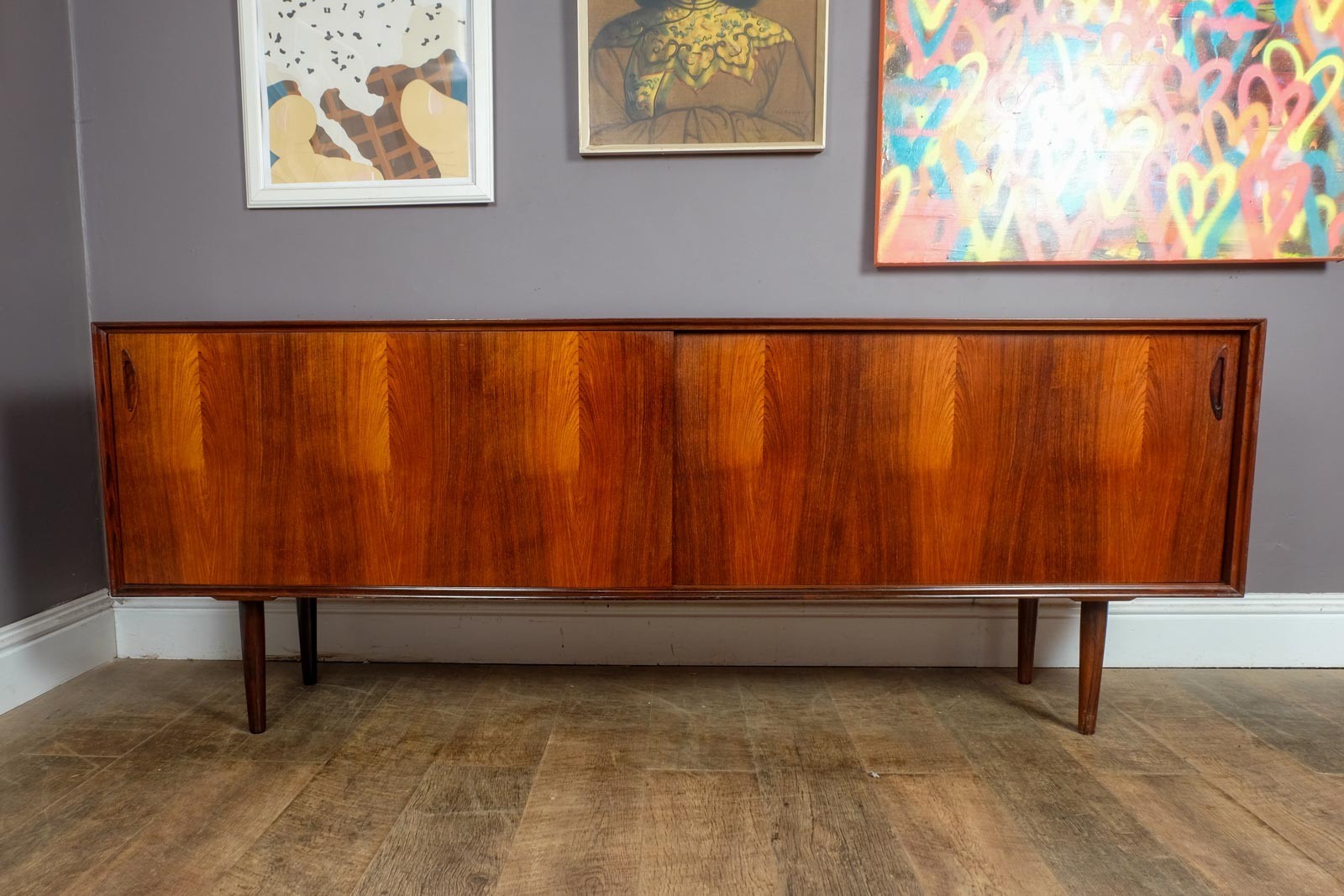 Vintage Retro Large Danish Rosewood Sideboard by E. Pedersen & Søn