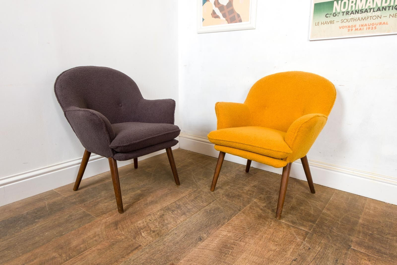 Vintage Retro Mid Century Occasional Chair by Toothill - Newly Upholstered