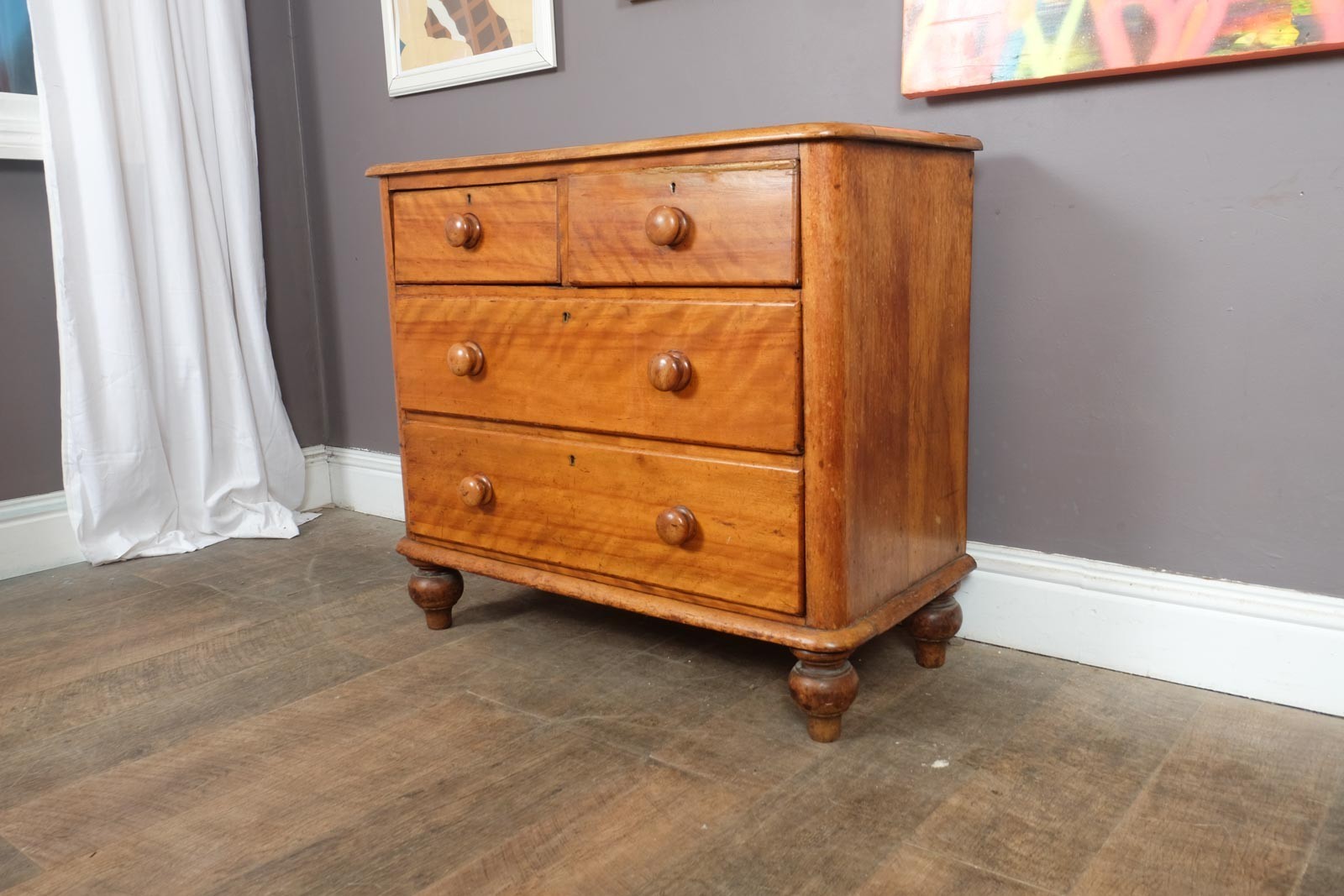 Vintage Retro Solid Wood Chest of Drawers