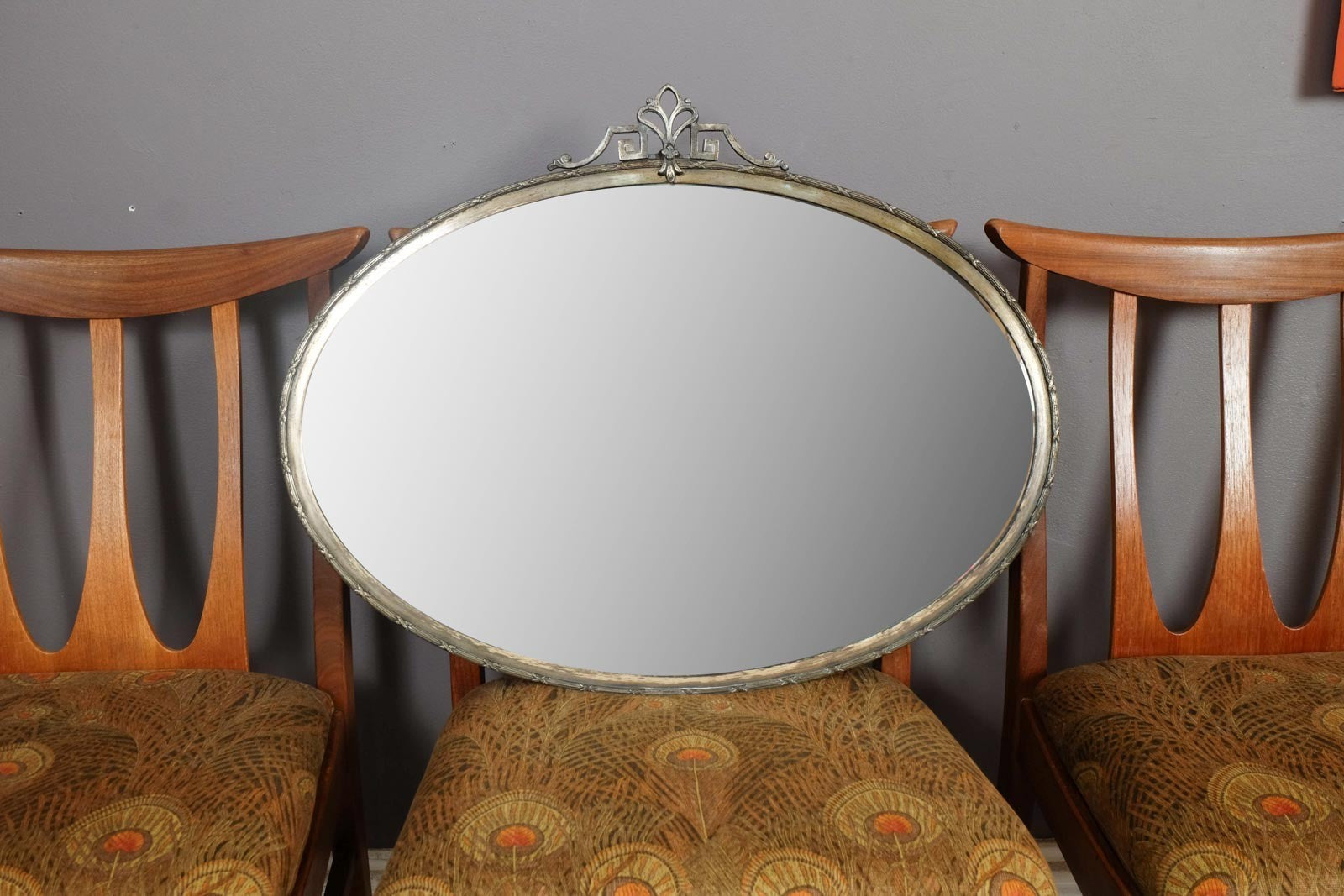Vintage Retro Antique Oval Victorian Mirror