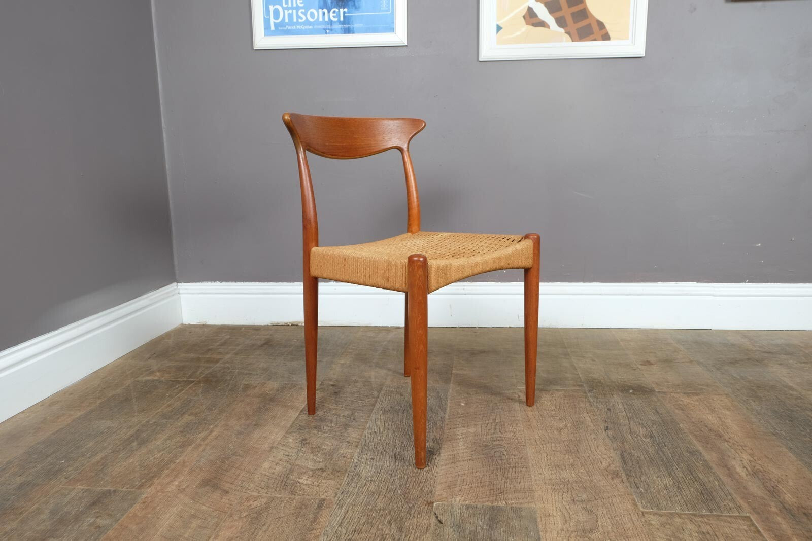 Vintage Set of 4 Danish Teak Chairs by Arne Hovmand Olsen