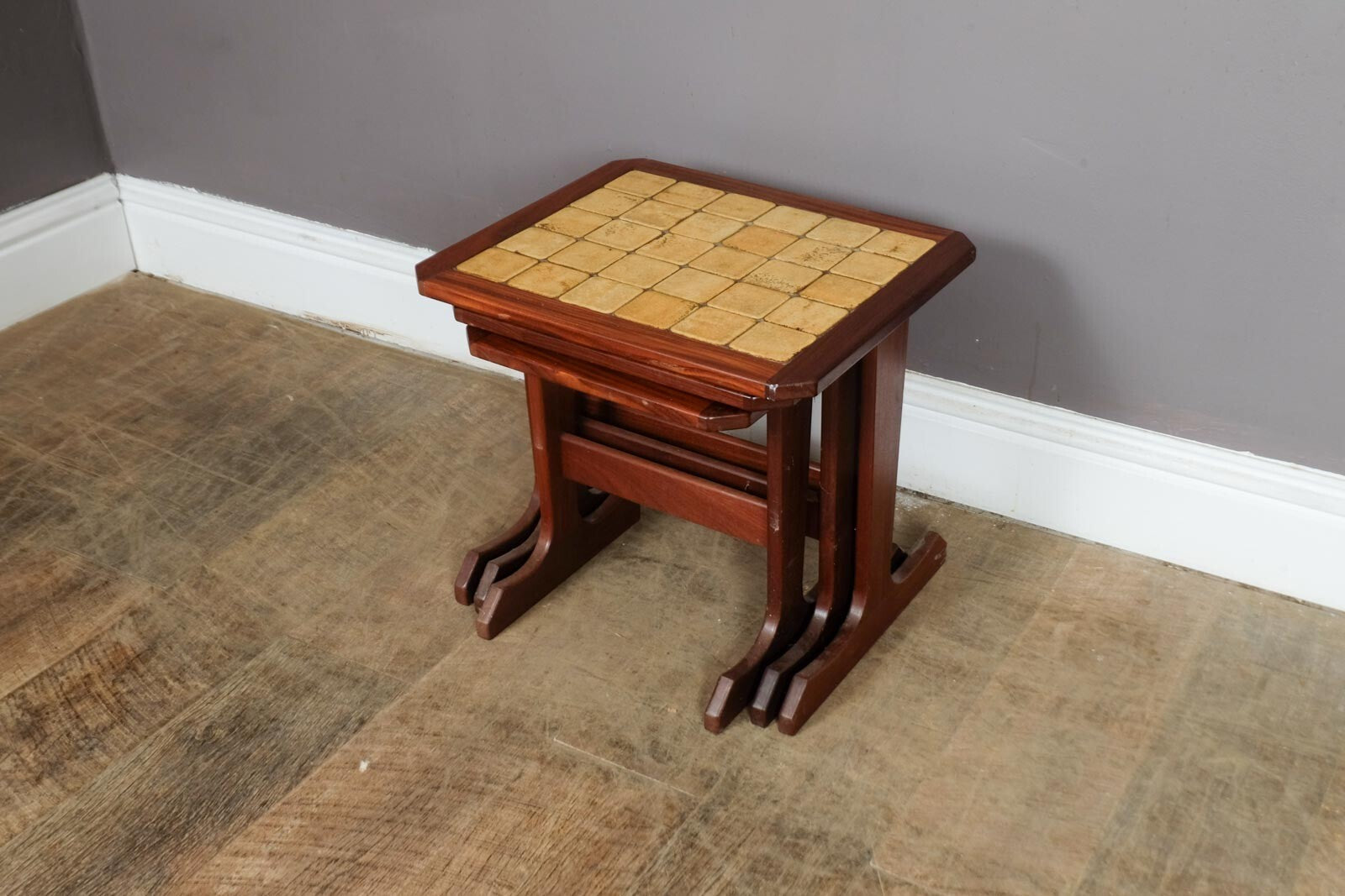 Vintage Retro G Plan Nest of 3 Tiled Tables