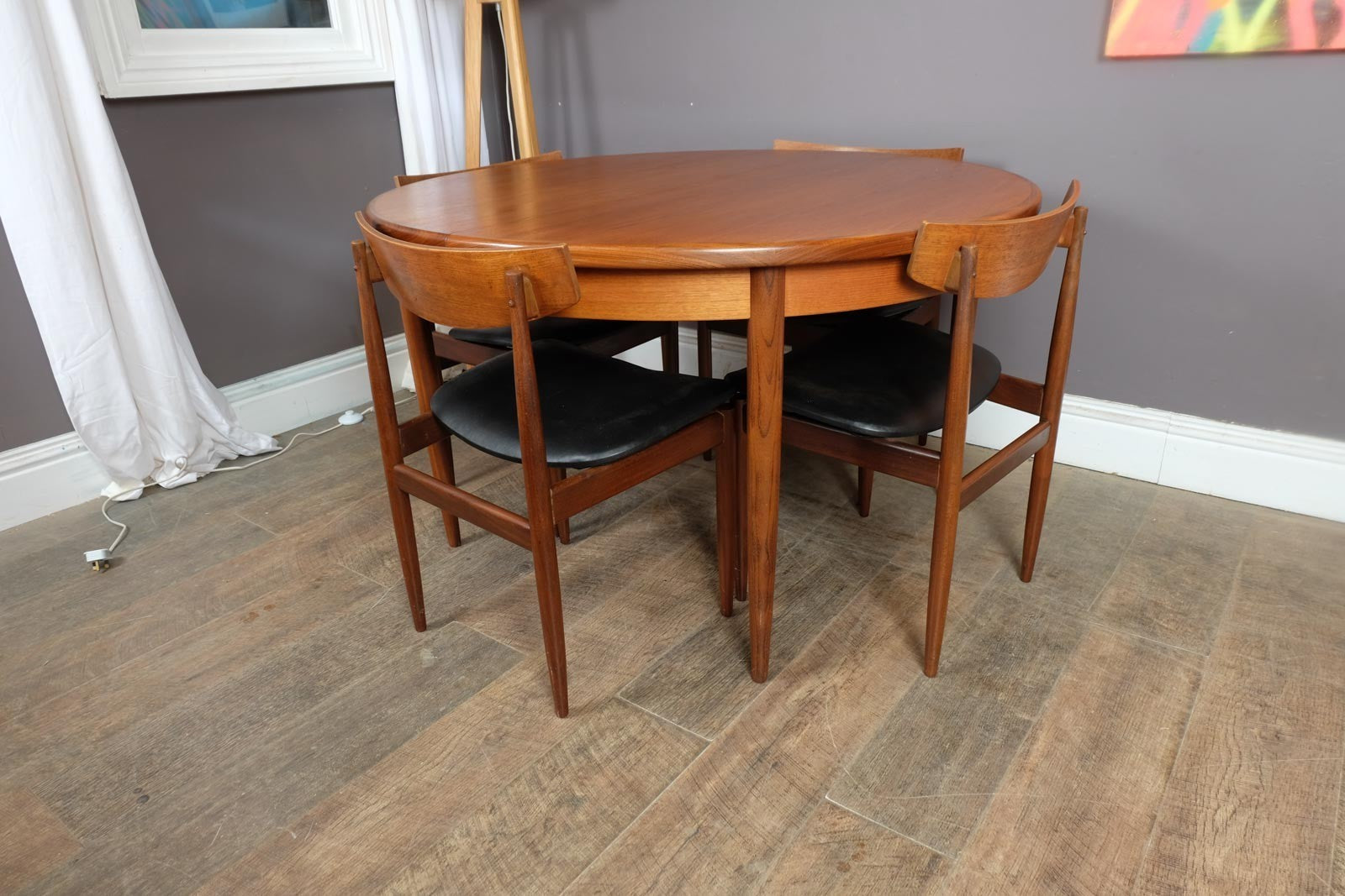Vintage Retro G Plan Fresco Dining Tabe and 4 Kofod Larsen Chairs