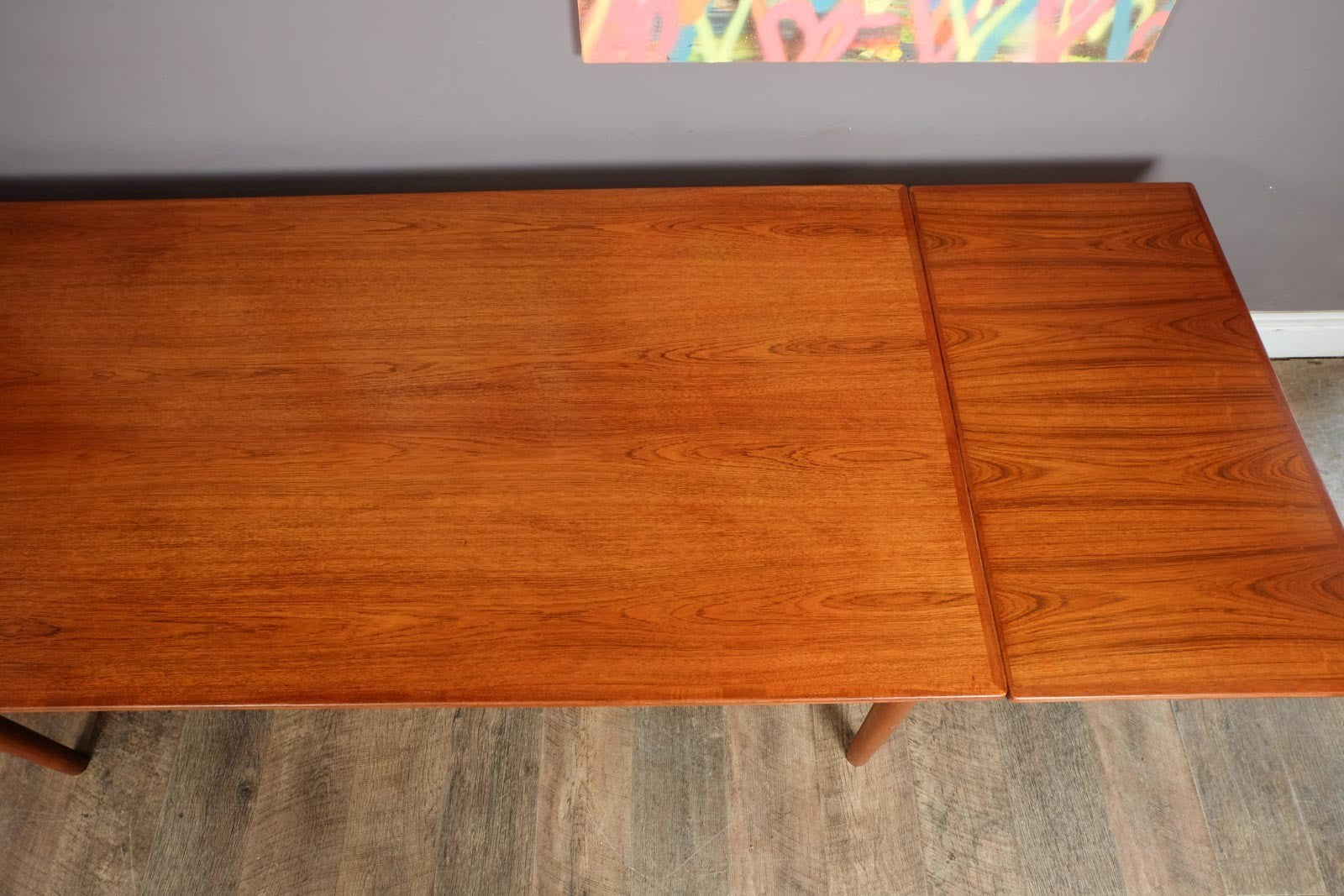 Vintage Large Danish Teak Extending Dining Table by B Pederson and Sons