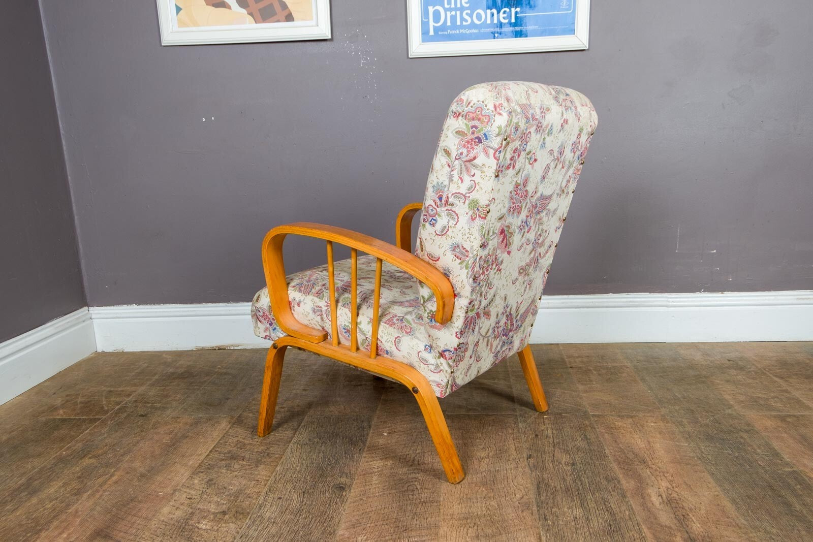 Vintage Retro 1950s Bedroom Chair ArmChair