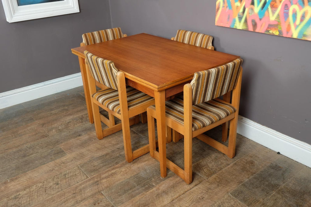 Vintage Retro Extending Teak Dining Table and 5 Chairs