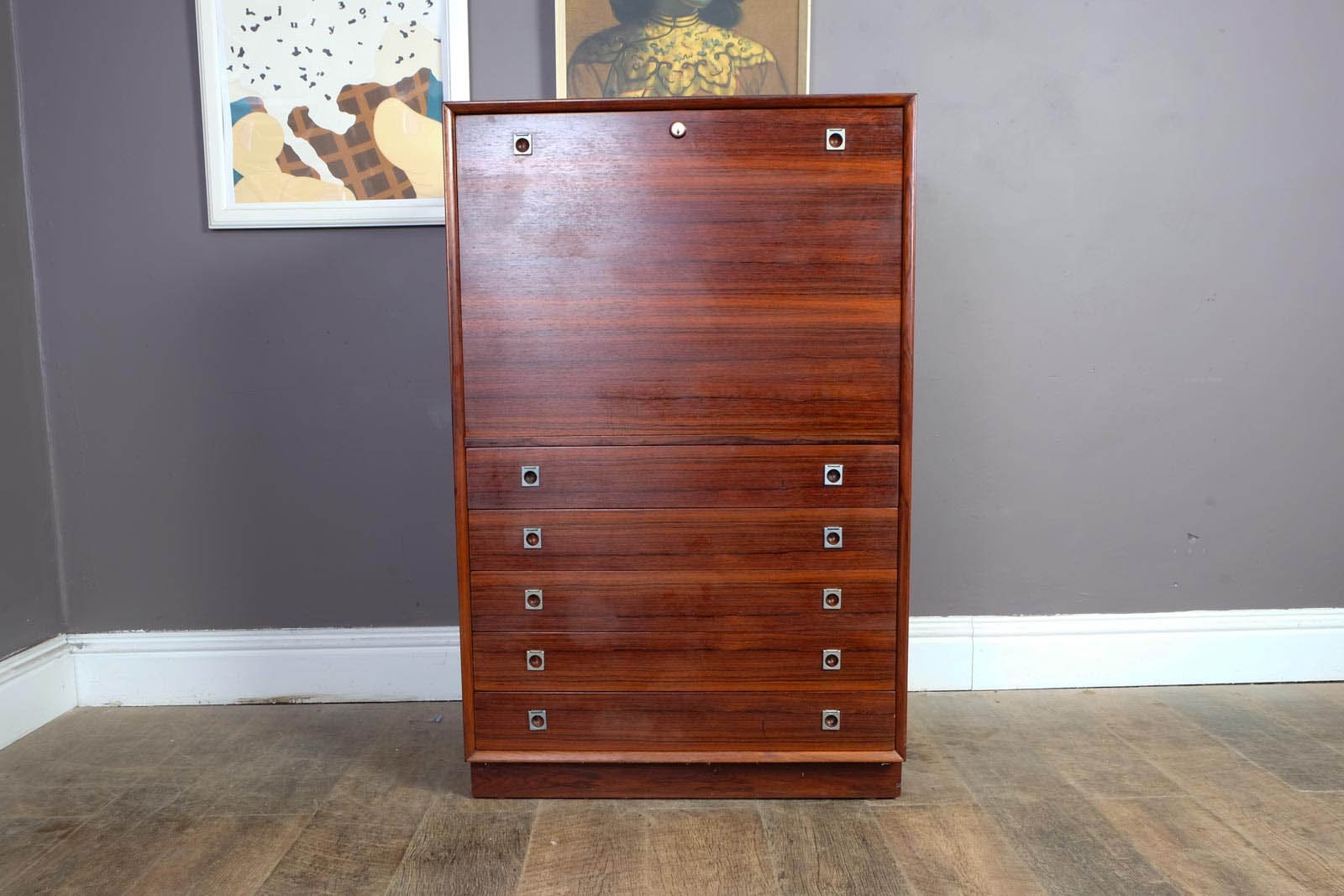 Vintage Arne Vodder #7755 Sibast Rosewood Bureau / Cabinet