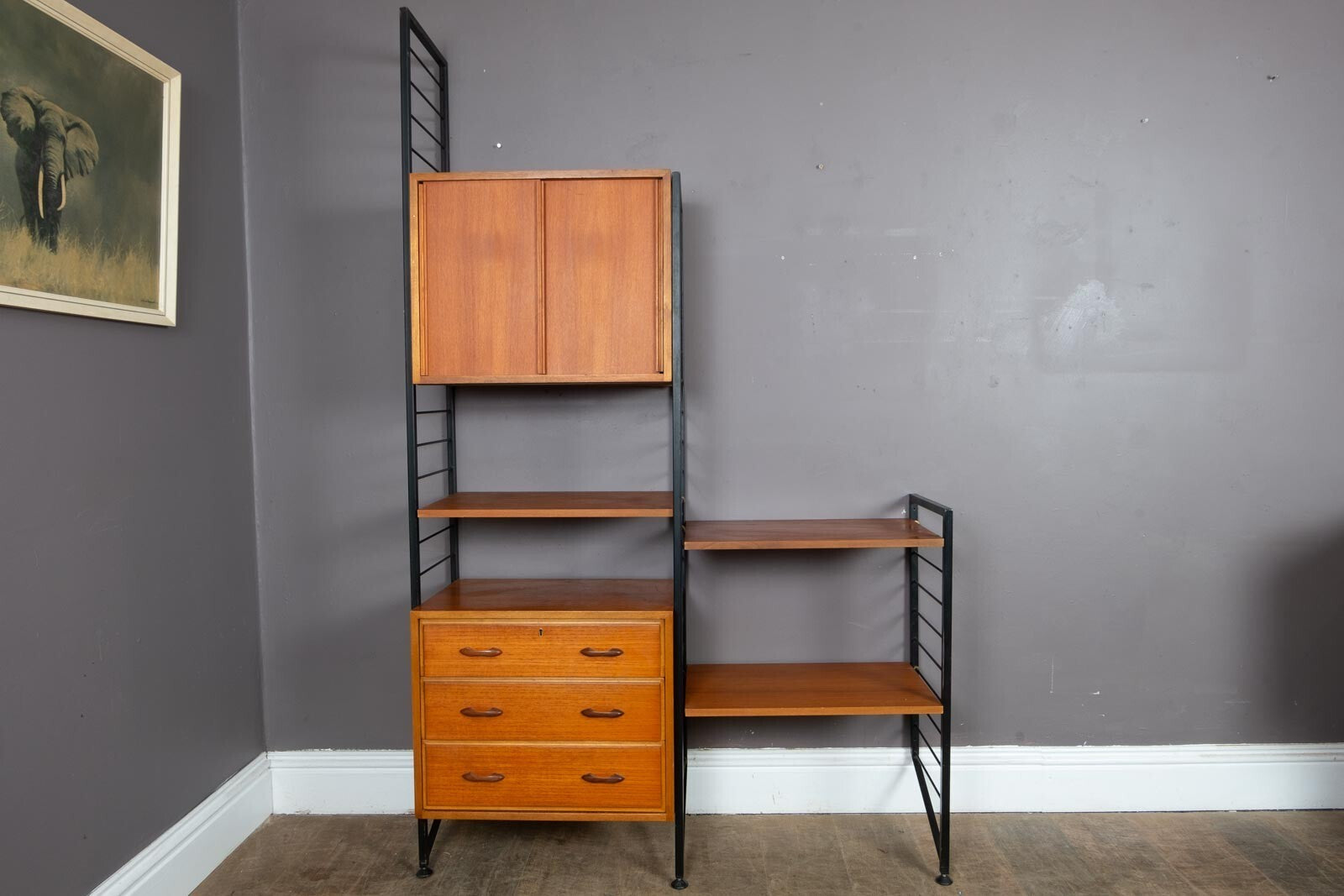 Vintage Teak Staples Ladderax - 2 Bays