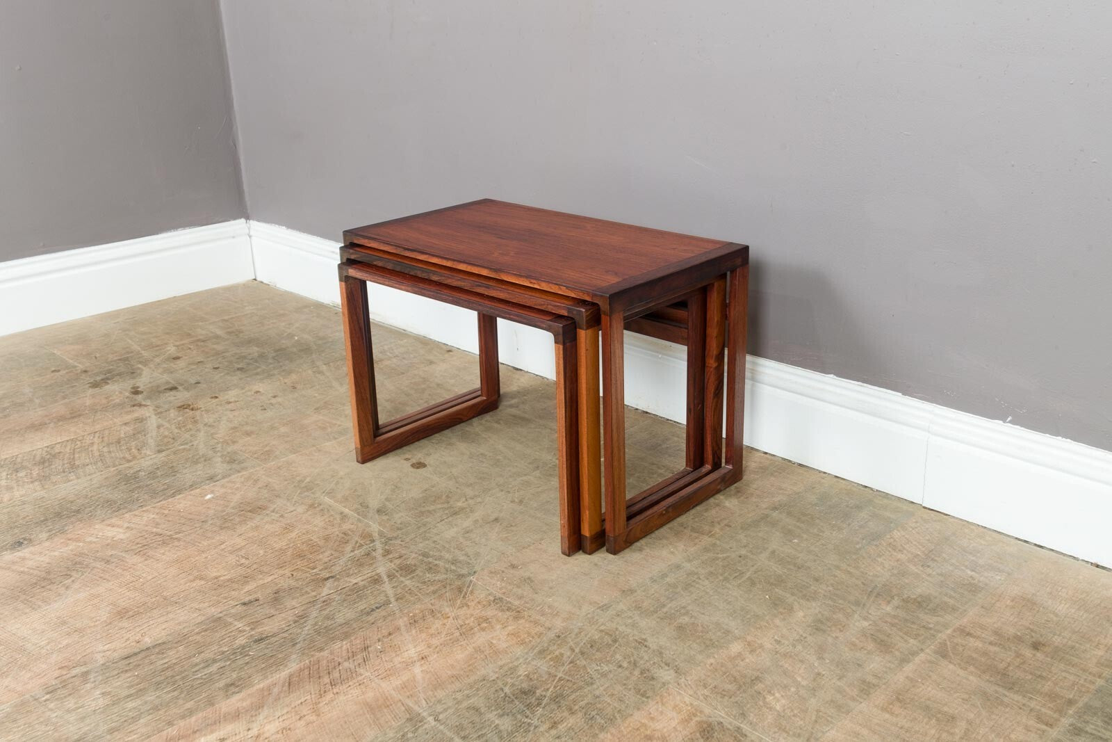 Vintage Stunning Set of 3 Danish Nest of Tables - Mid Century