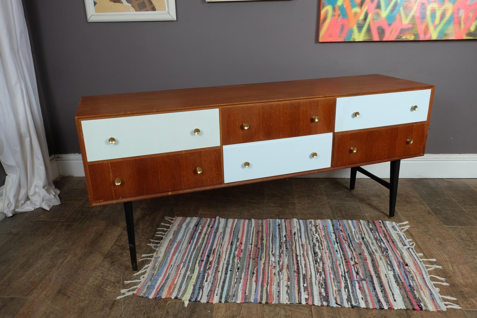 Vintage Retro Mid Century Drawers Sideboard by Meredew