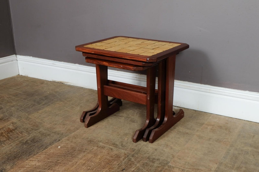Vintage Retro G Plan Nest of 3 Tiled Tables