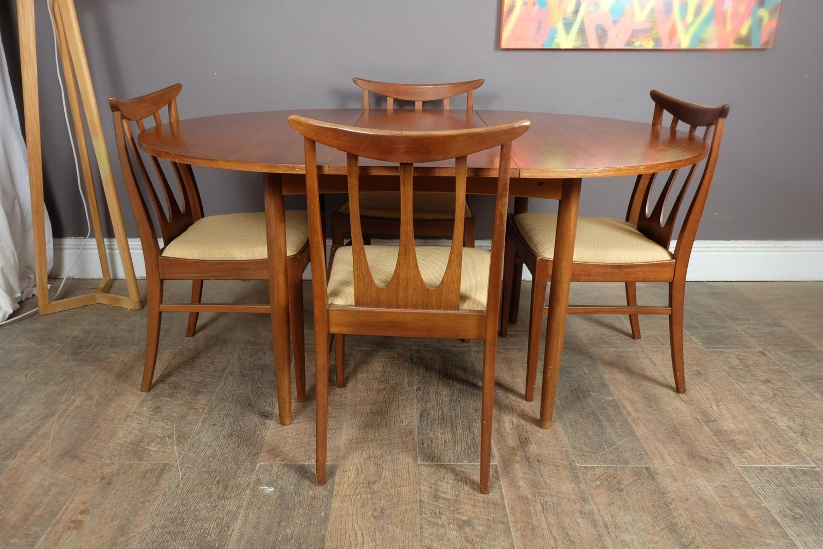 Vintage Retro G Plan Extending Dining Table and 4 Brasilia Chairs