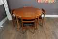 Vintage Retro Med Century Teak Extending Dining Table and 4 chairs by Nathan