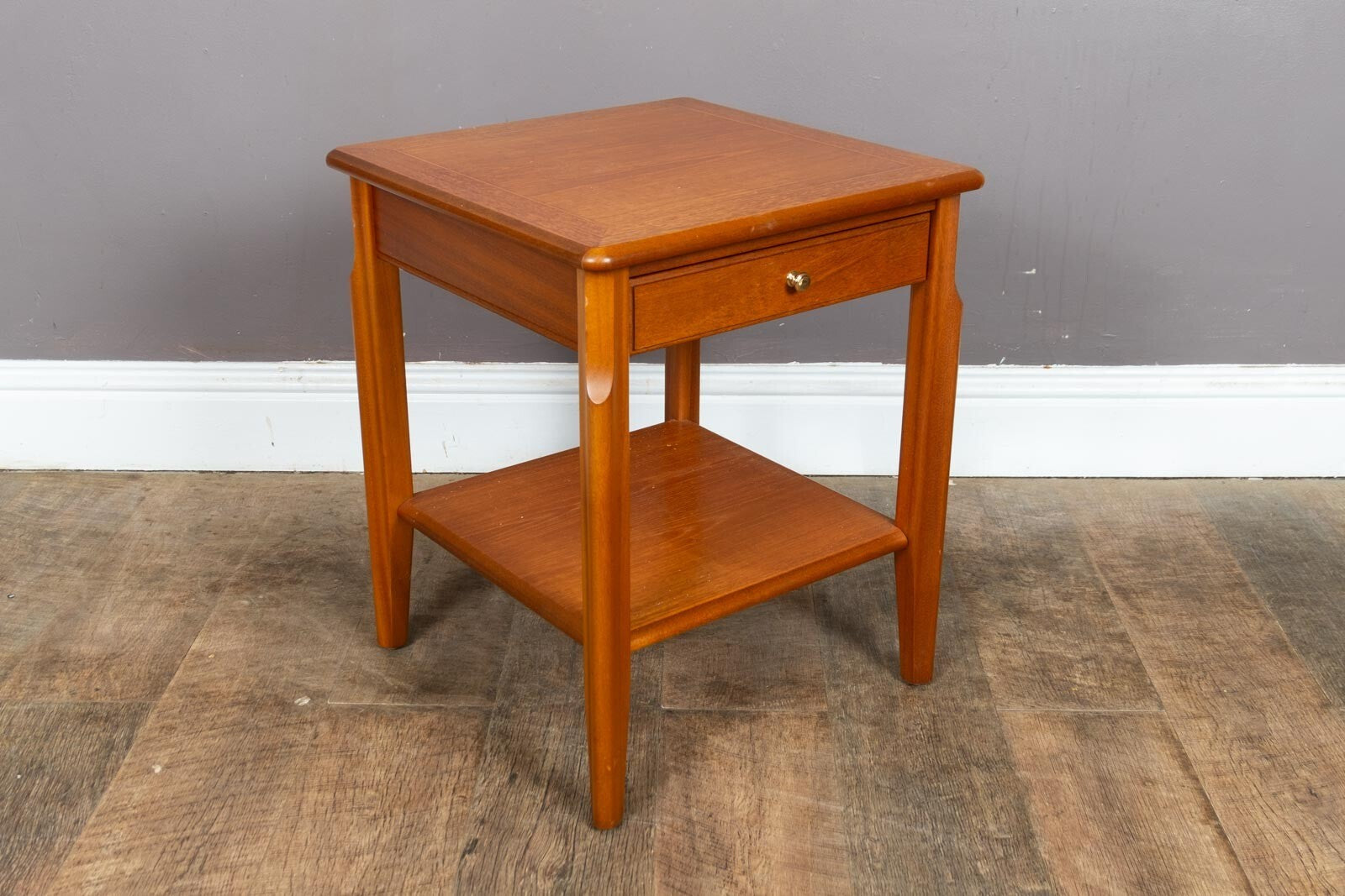 Vintage Mid Century Side Table with Drawer by Nathan