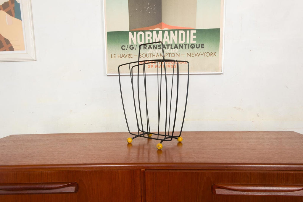 Vintage Retro 1950s-1960s Atomic Sputnik Magazine Rack