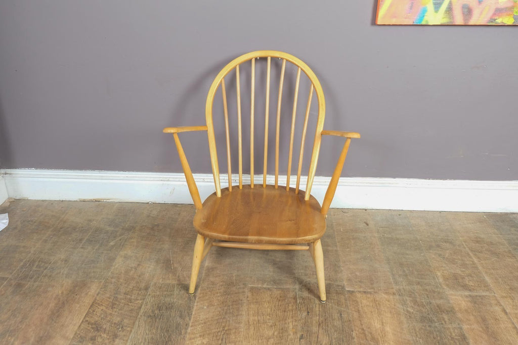 Vintage Retro Ercol Light Elm Windsor Arm Chair Model 305