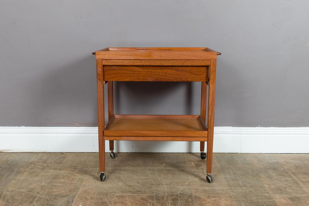 Vintage Mid Century Danish Teak Drinks Trolley Tea Trolley