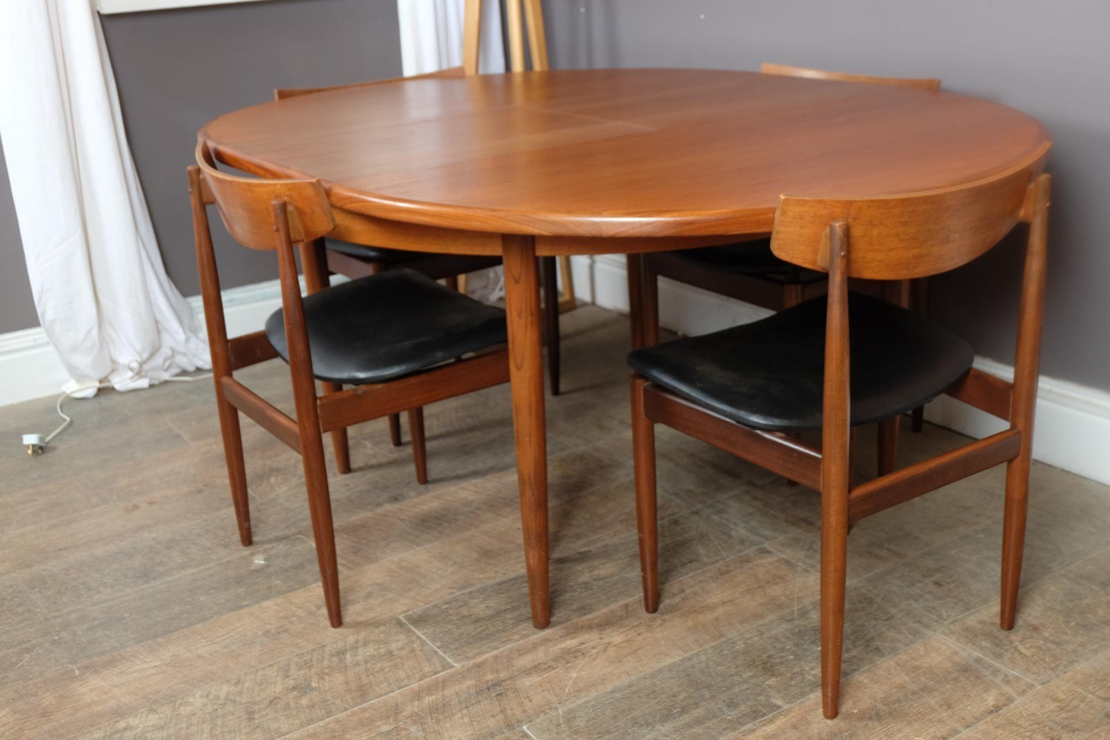 Vintage Retro G Plan Fresco Dining Tabe and 4 Kofod Larsen Chairs